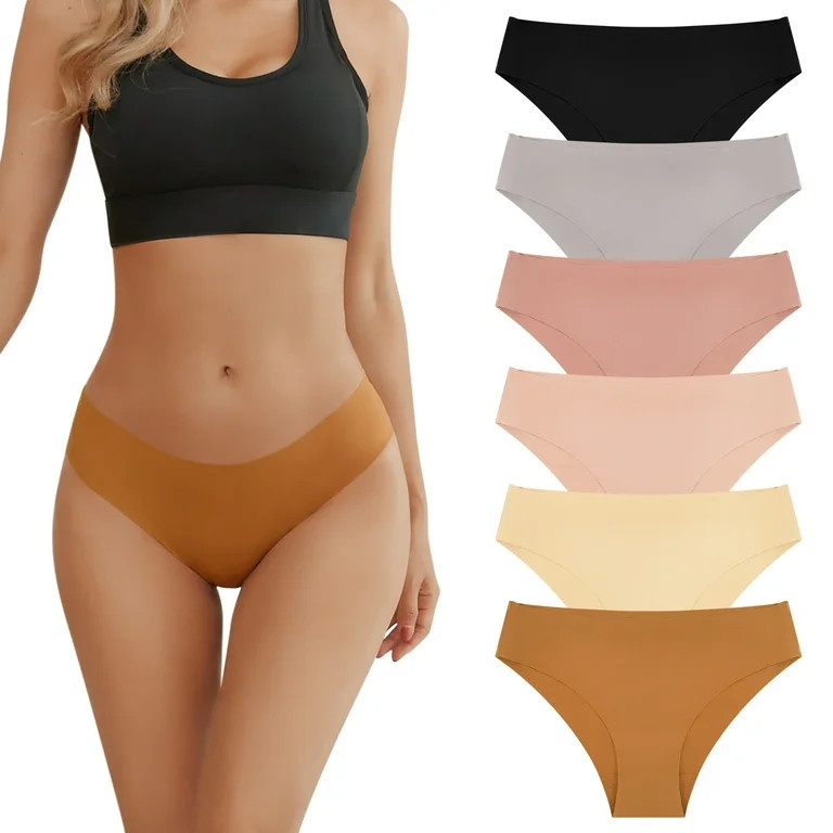 Loritta Seamless Underwear For Women No Show Bikini Stretch Ladies Soft Panties Low Hipster Silky... | Walmart (US)