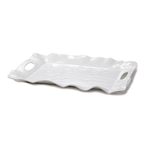 Beatriz Ball Havana Rectangular Tray with Handles, White | Amazon (US)