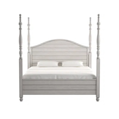 Woodside Four Poster Bed Three Posts Color: White, Size: King | Wayfair North America