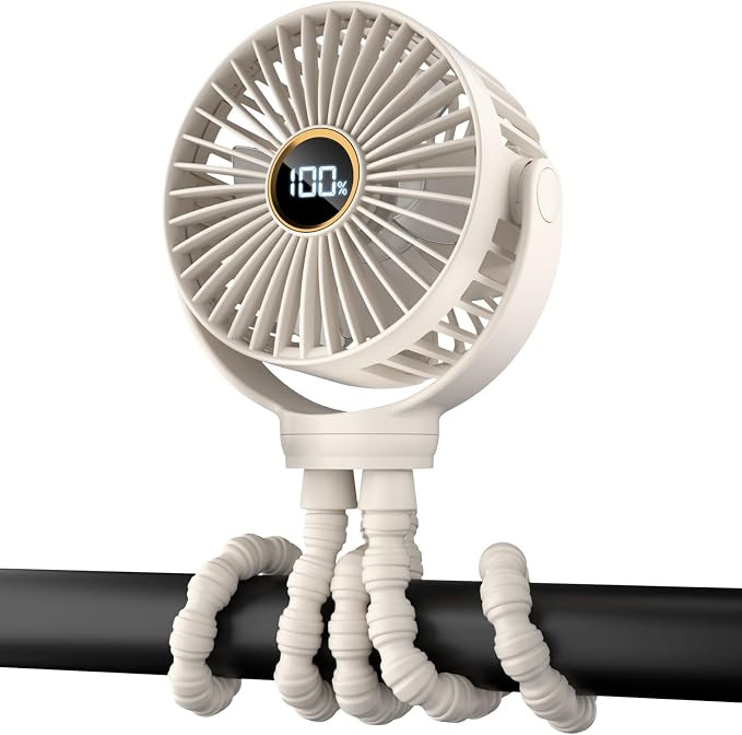 Portable Stroller Mini Fan, Small Rechargeable Personal Fan, Travel Essentials for Baby, Wagon, C... | Amazon (US)