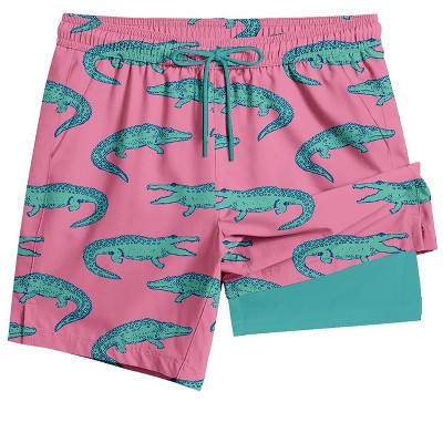 Coolmee Men's Swim Trunks with Compression Breathable Liner Quick Dry Zipper Pockets for Pool Board Beach Cruise Pink XXL | Target