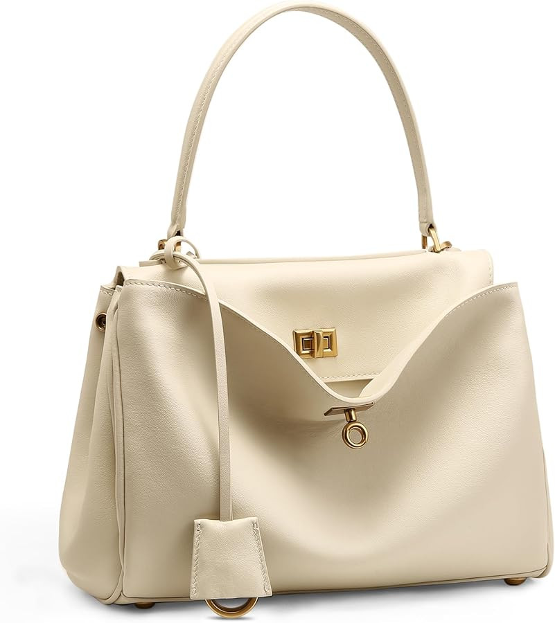 Genuine Leather Tote Bag for Women: Soft Leather Shoulder Handbags - Ladies Satchel Crossbody Pur... | Amazon (US)