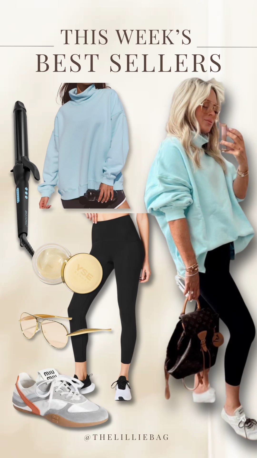 Best seller tunic and curling iron. This tunic + my go to leggings! 
More colors!🩵 wearing smalls.
Leggings use: LILLIEXSPANX 
Sneakers size up half.

Casual outfits. Spring style. Athleisure. Leggings. Sports mom. Active wear. 

#LTKootd #LTKSeasonal #LTKActive