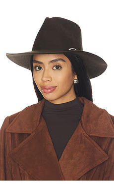 Janessa Leone Kiko Fedora Hat in Dark Olive from Revolve.com | Revolve Clothing (Global)