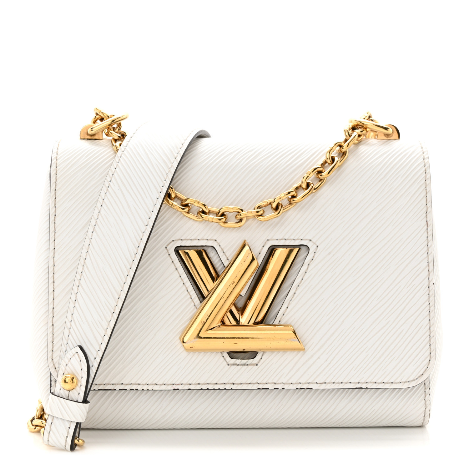 Epi Twist Shoulder Bag PM White | FASHIONPHILE (US)