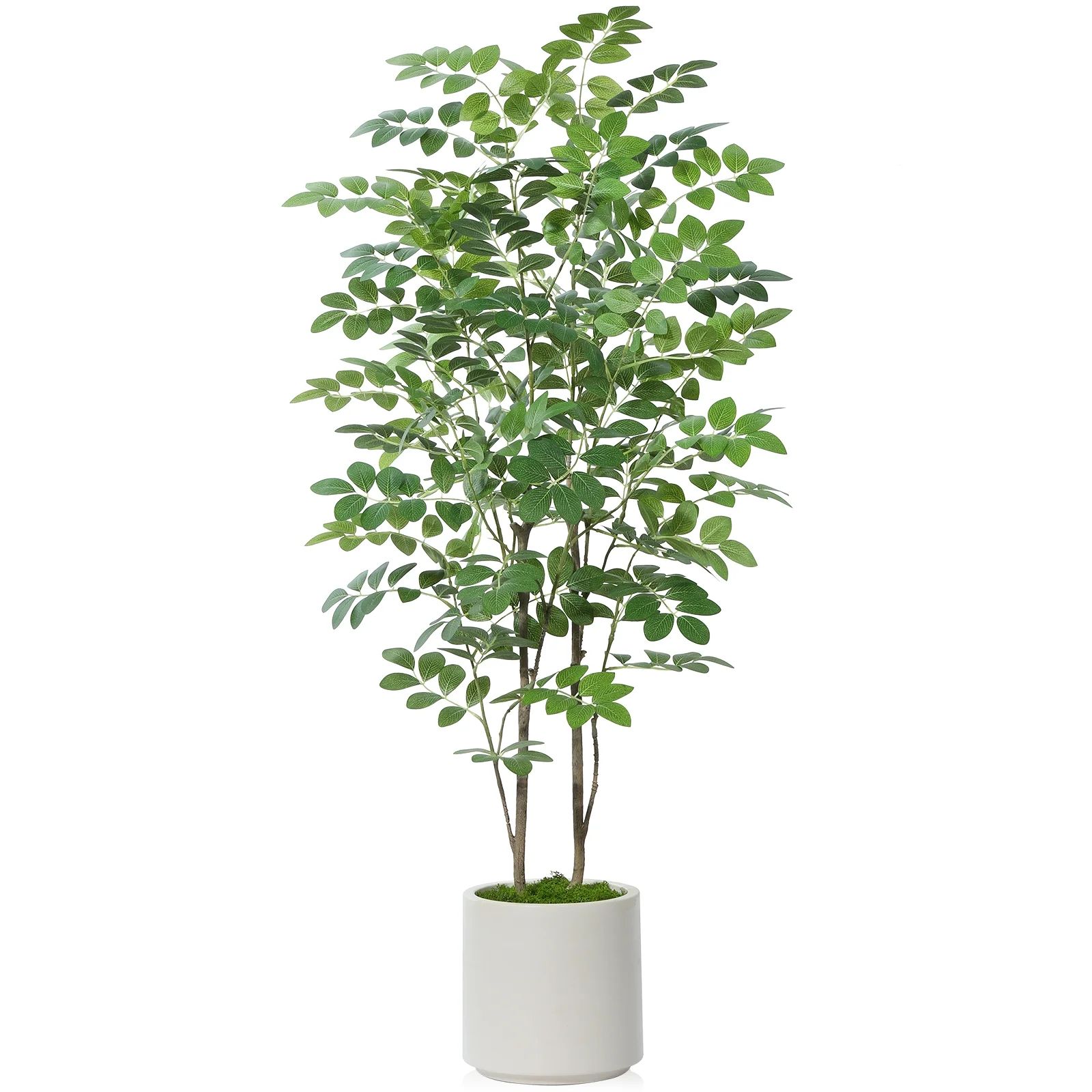 4FT Tall Large Artificial Eucalyptus Tree with 8.5 inches White Planter | Walmart (US)