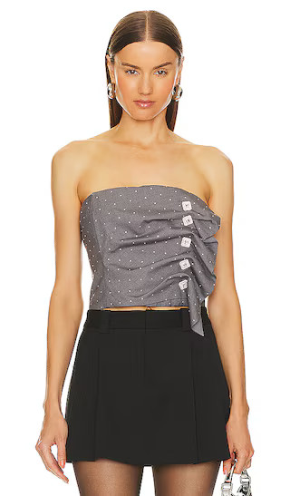 x Bridget Amory Top in Grey | Revolve Clothing (Global)
