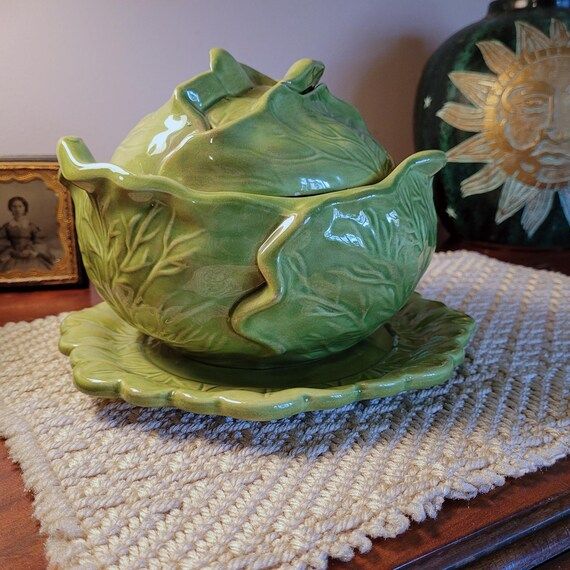 Holland Mold Cabbage Soup Tureen With Lid and Matching Plate | Etsy | Etsy (US)