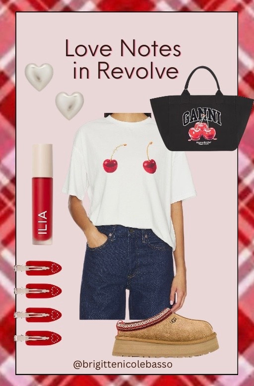Love notes in Revolve 🤍🍒
The easiest Valentine’s Day outfit formula: a playful graphic tee, relaxed denim, cozy statement shoes, and a pop of red beauty. This look is giving effortless date-night, Galentine’s brunch, or everyday Valentine vibes. Sweet, wearable, and still cool — all my favorite Revolve Valentine’s Day finds in one edit. Revolve Valentine’s Day
Valentine’s Day outfit
Revolve outfit ideas
Valentine’s Day fashion
Valentine’s Day casual outfit
cherry graphic tee
cozy Valentine outfit
Galentine’s Day outfit
Revolve finds
everyday Valentine look
Valentine’s Day style
Revolve accessories
red lip Valentine’s Day

#LTKgrwm #LTKValentine