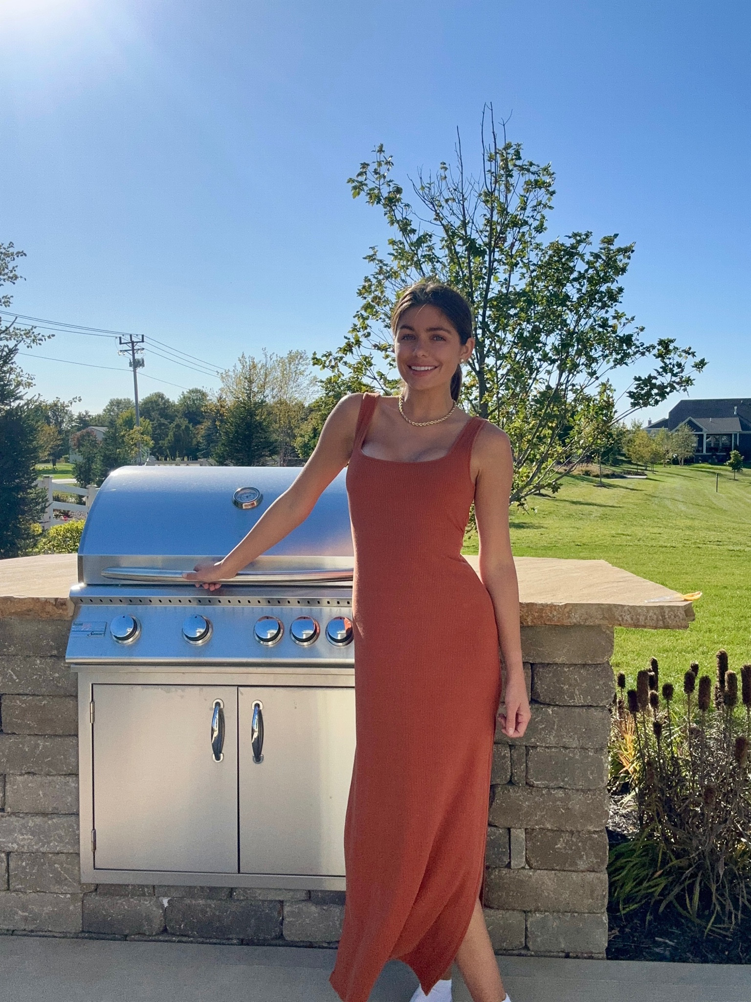 Perfect color dress for fall! Dress from Lspace! 

#LTKstyletip #LTKfindsunder100 #LTKSeasonal