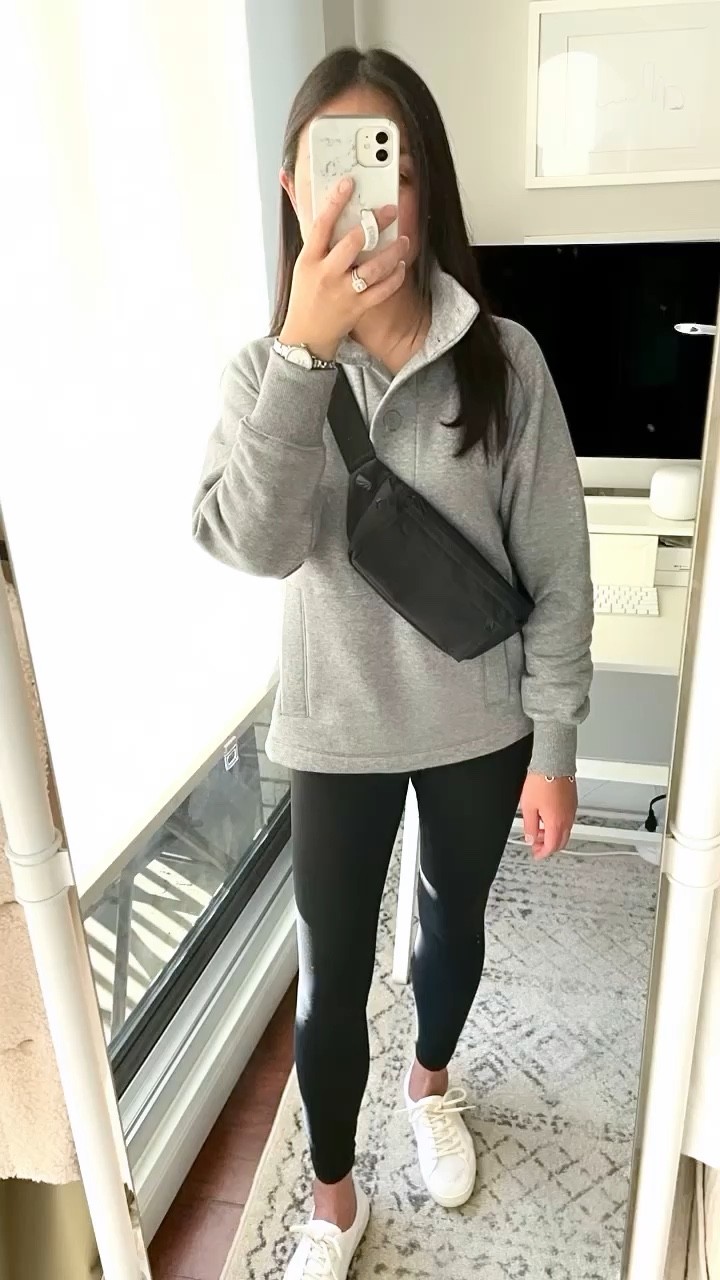 Love this soft pullover. I took size XS and I also have it in ivory. 7/8 Leggings in size XS. 

#LTKSeasonal #LTKunder50 #LTKunder100