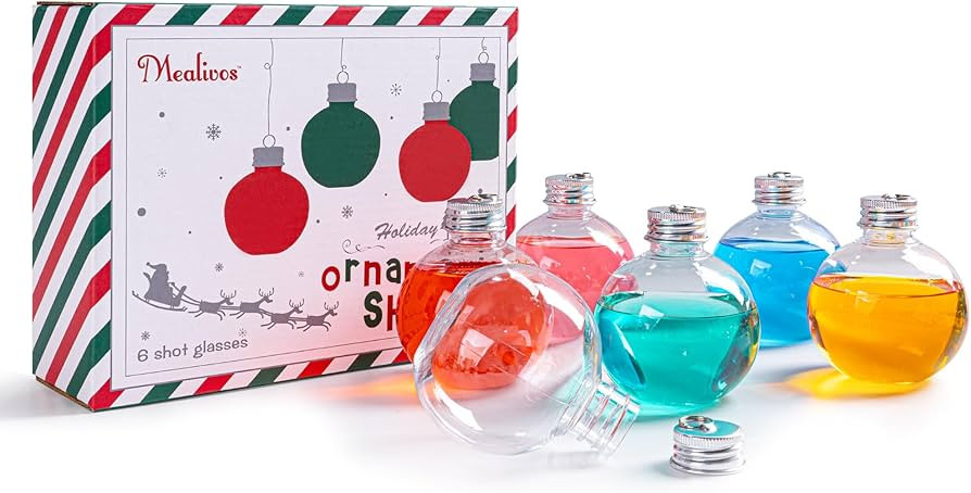 6 Pcs Clear Christmas Ornaments Balls, 150ml Reusable Christmas Shot Glasses, Fillable Plastic Or... | Amazon (US)