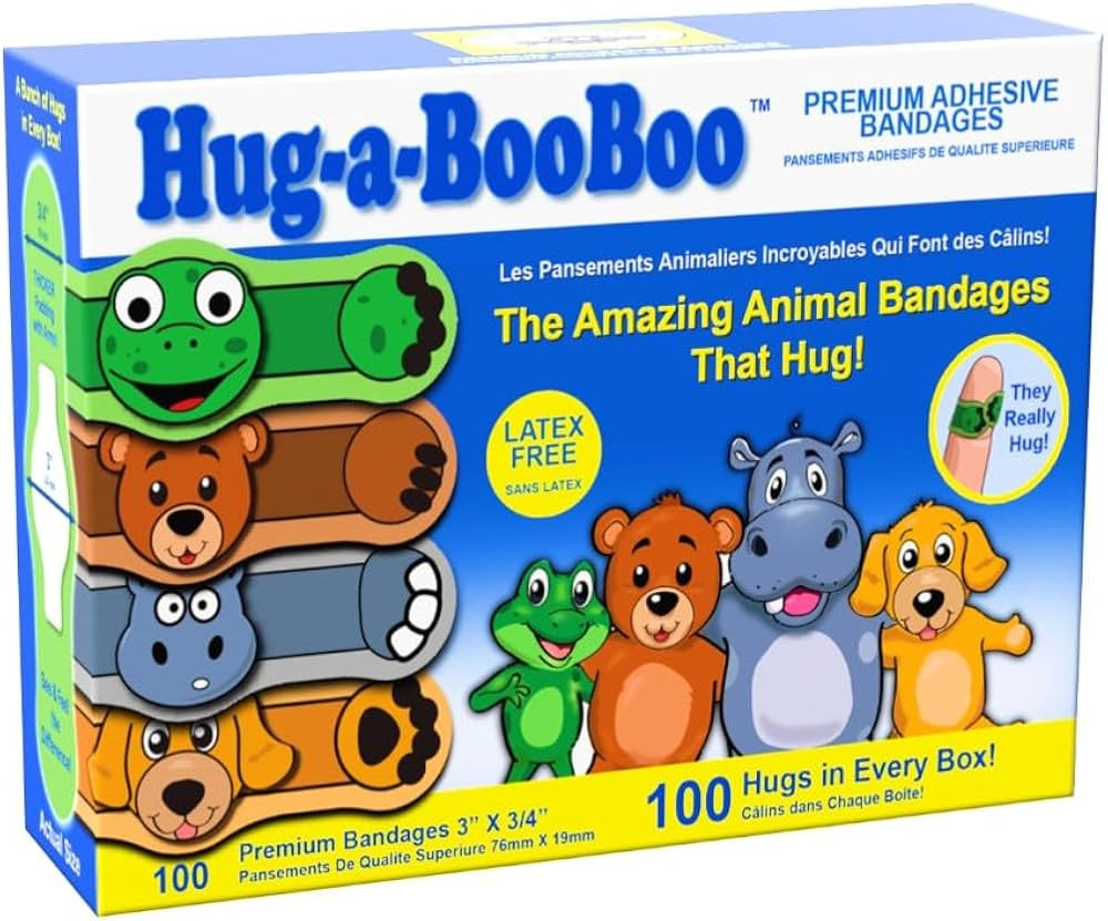 Super Fun Kids Bandages by Hug-a-BooBoo! The Amazing Animal Bandages That Hug! Children’s Favor... | Amazon (US)