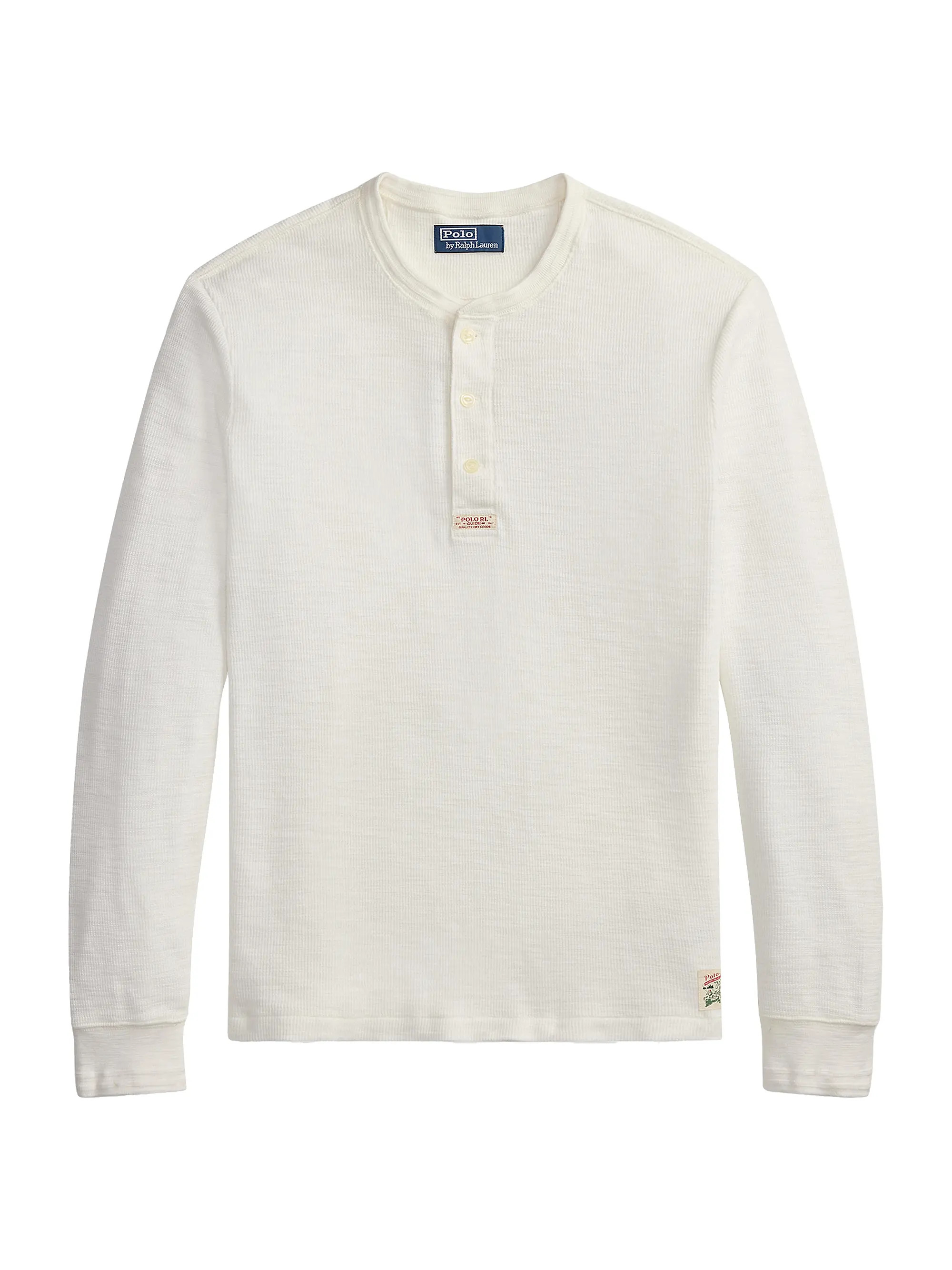 Polo Ralph Lauren Novelty Textured Cotton Henley Shirt | Saks Fifth Avenue | Saks Fifth Avenue
