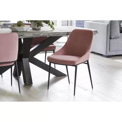 Mablethorpe Upholstered Dining Chair Brayden Studio Color: Pink | Wayfair North America