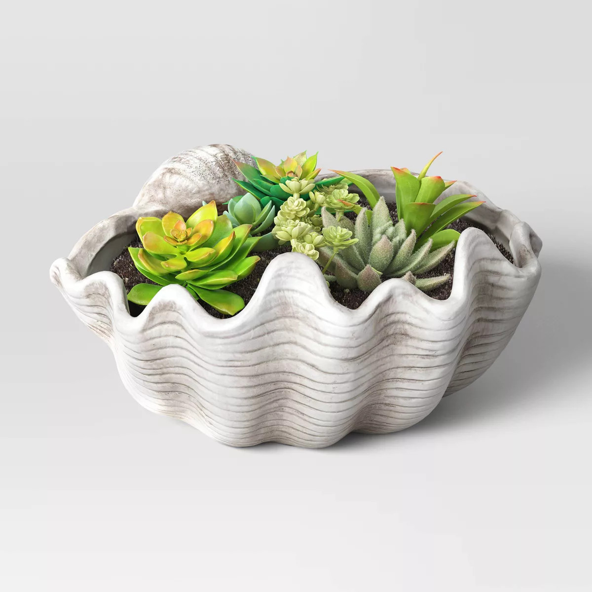 Small Shell Ceramic Planter 6.75"x7" White -Threshold™ | Target