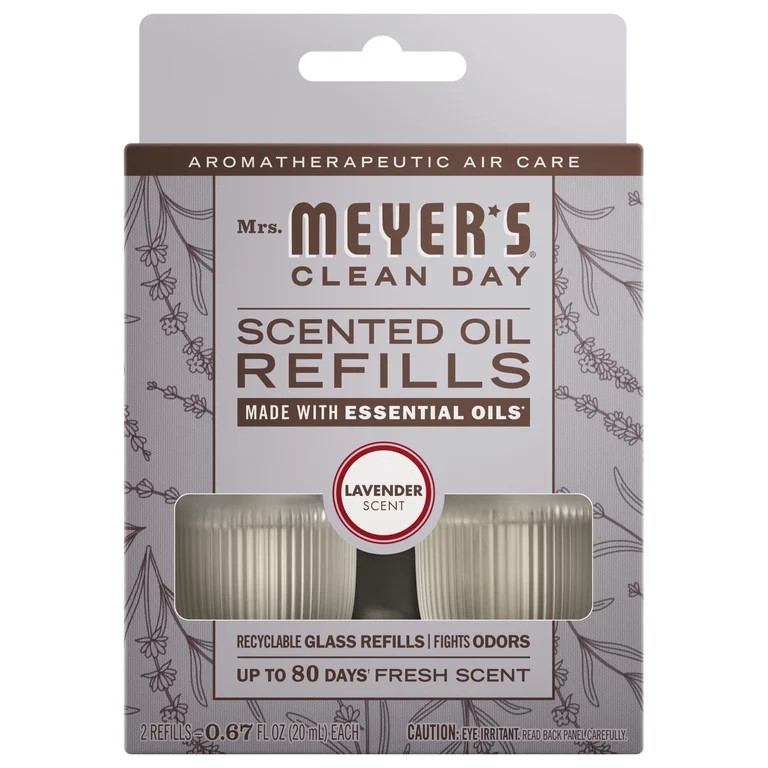 Mrs. Meyer's Clean Day Premium Lavender Scented Oil Plug-In Diffuser Air Freshener Refills, 0.67 ... | Walmart (US)