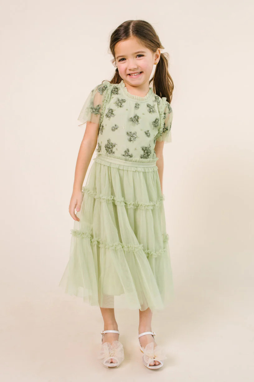Mini Anastasia Dress in Sage | Ivy City Co