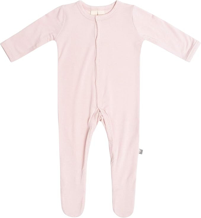 KYTE BABY Unisex Soft Bamboo Rayon Footies, Snap Closure, 3-6 Months, Blush | Amazon (US)