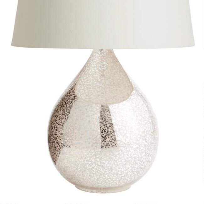 Martina Aged Mirror Teardrop Table Lamp Base | World Market