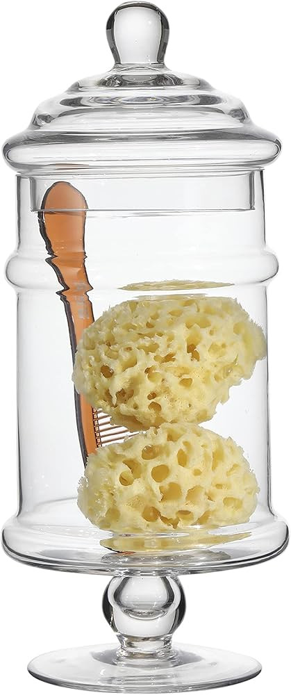Motifeur Glass Apothecary Jars, Bathroom Storage Organizer Stand, Decorative Wedding Candy Buffet... | Amazon (US)