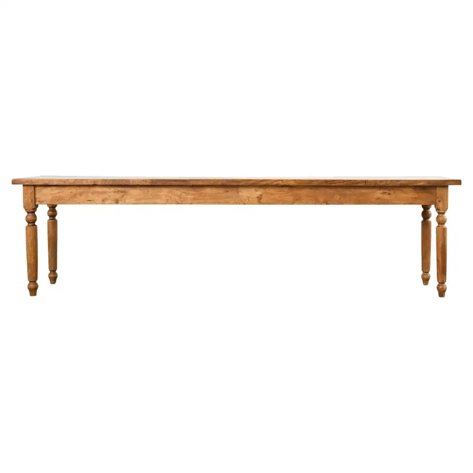 Country Farmhouse Hardwood Console Display Sofa Table 8 Ft | 1stDibs