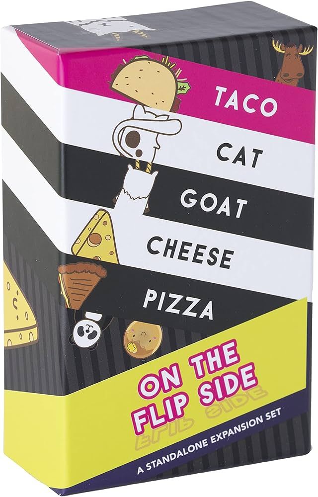 Dolphin Hat Games Taco Cat Goat Cheese Pizza On Flip Side, Party Board Game | Amazon (US)