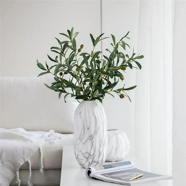 leaveforme 3Pc Artificial Olive Branch Plants Faux Olive Branches Stems Fake Olive Tree Branches ... | Walmart (US)