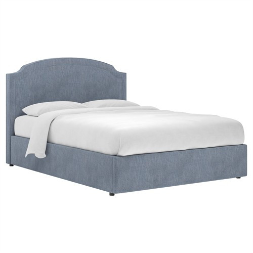 Addyson Nantucket Blue Performance Storage Bed - Twin | Kathy Kuo Home
