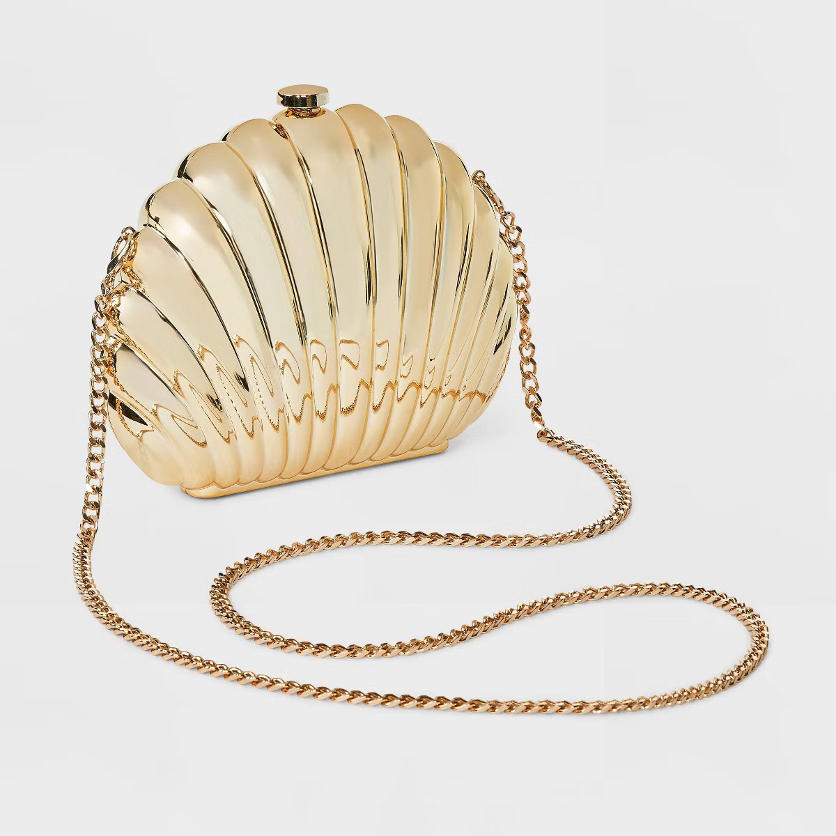Shell Metal Clutch Crossbody Bag - A New Day™ Gold | Target
