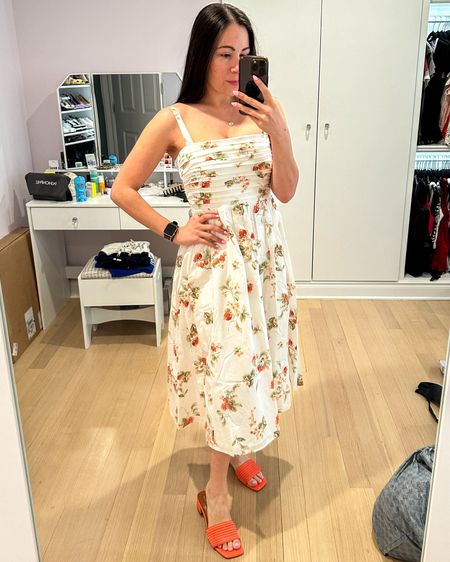 I’ve been seeing this pretty dress everywhere and it lives up to the hype! Roomy fit at the waist but a little snug up top—I’m currently a 34DD bra size and wearing size Petite Small in the dress. Size up if you’re busty! 

#LTKTravel #LTKMidsize #LTKFindsUnder100