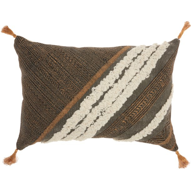 Nourison Life Styles Grey Decorative Throw Pillow , 1'4" x 2' - Walmart.com | Walmart (US)