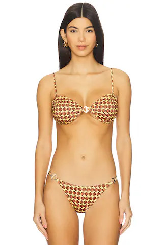 Terra Bandeau Bikini Top in Ogee | Revolve Clothing (Global)