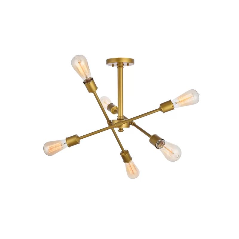 Colebrook 6 - Light Sputnik Modern Linear Chandelier | Wayfair North America