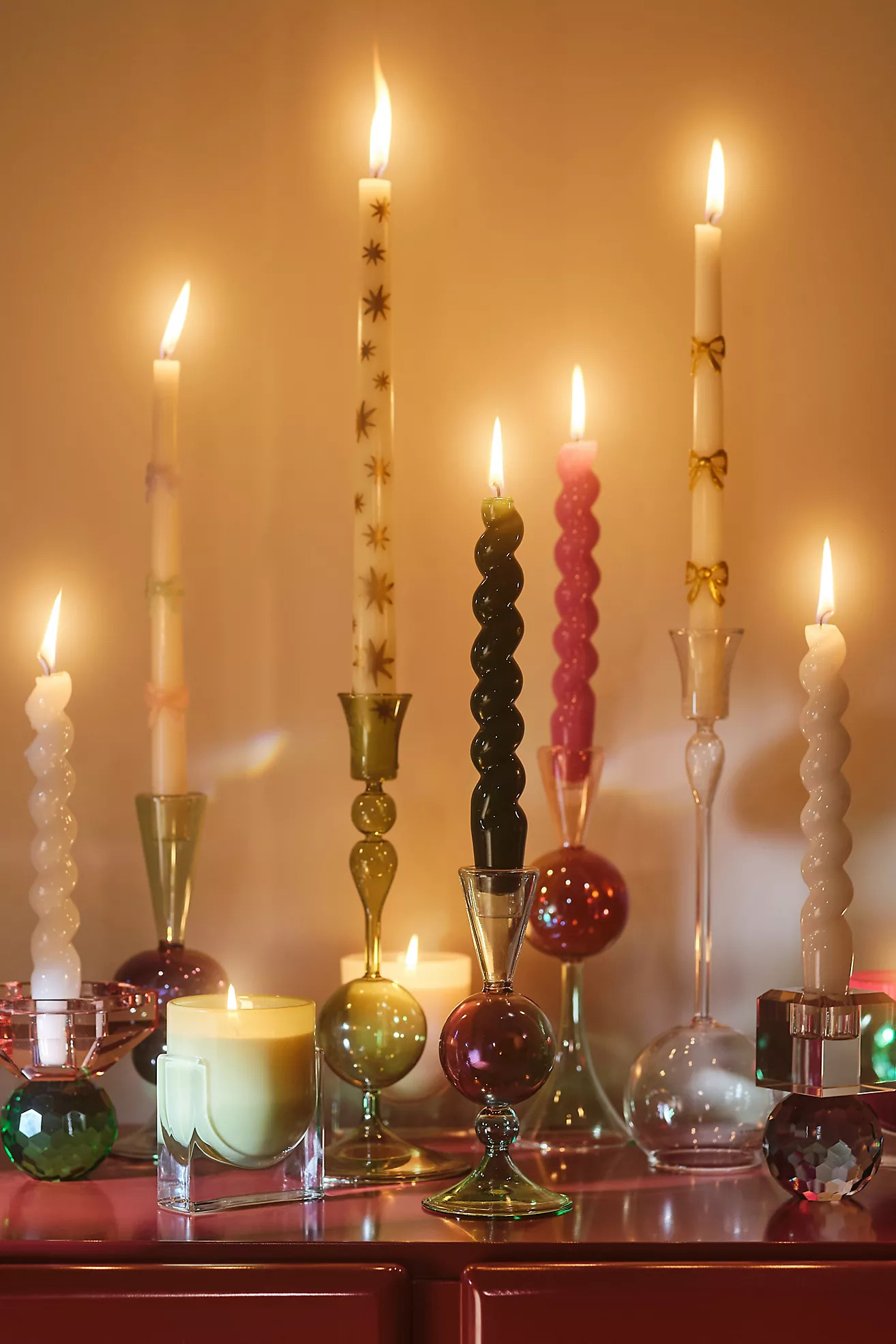 Meri Meri Bow Taper Candles, Set of 2 | Anthropologie (US)