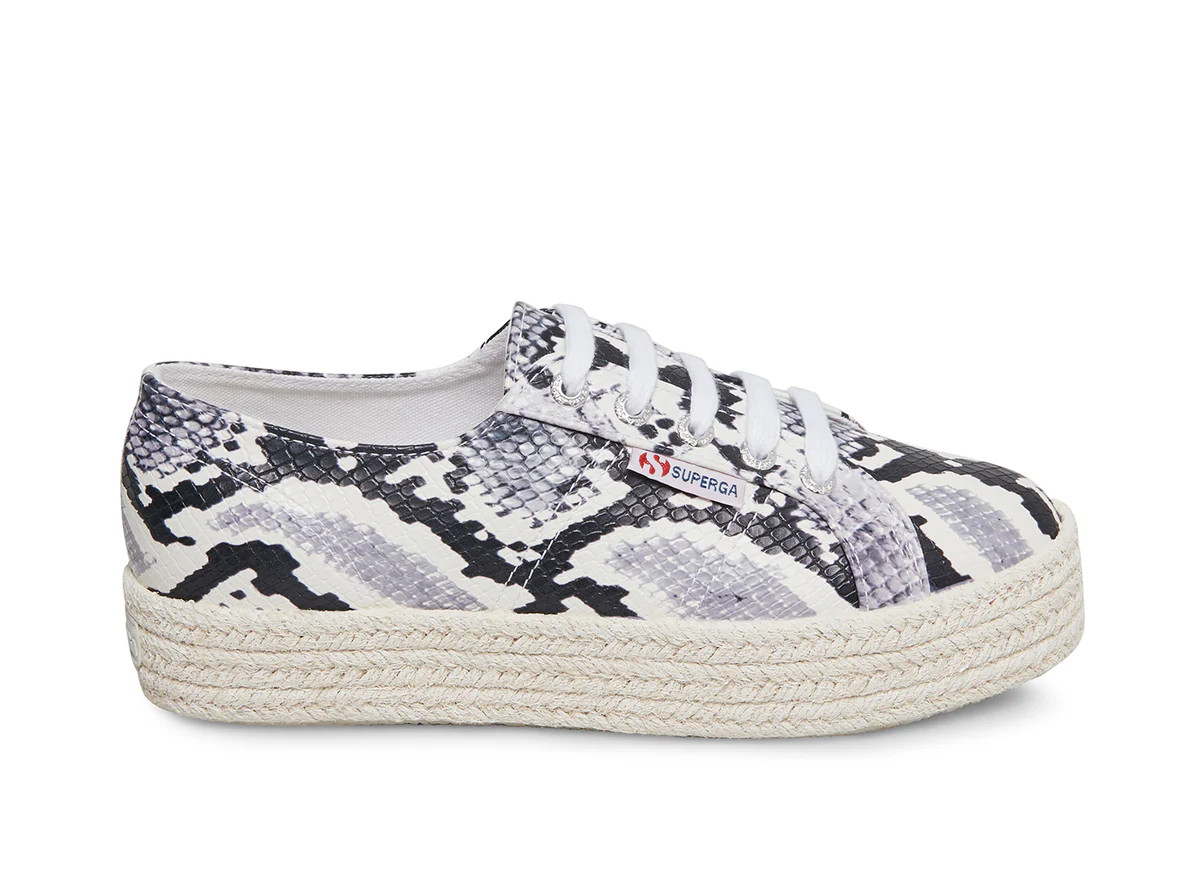 2730-PUFANROPEW BLACK WHITE SNAKE | Superga (US)