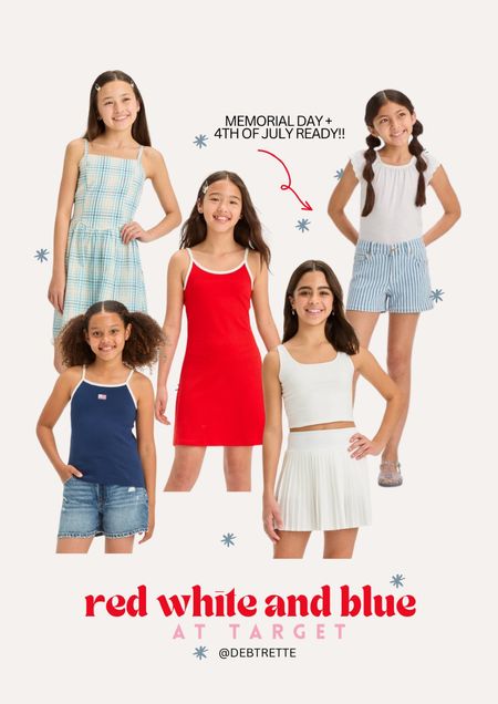 Summer ready with these patriotic red, white and blue finds at target! Perfect summer outfits for girls! Memorial Day and 4th of July ready! 


#LTKSeasonal #LTKFamily #LTKKids
