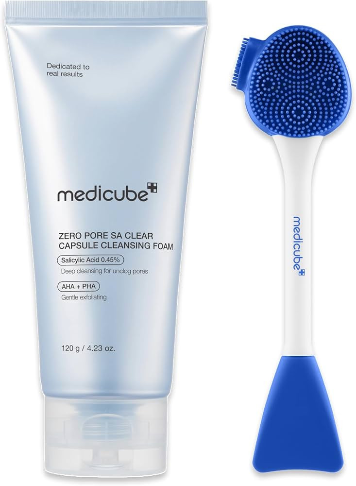 medicube Zero Pore Capsule & Pore Brush Set: Zero Pore Clear Blue Capsule Facial Deep Cleanser an... | Amazon (US)
