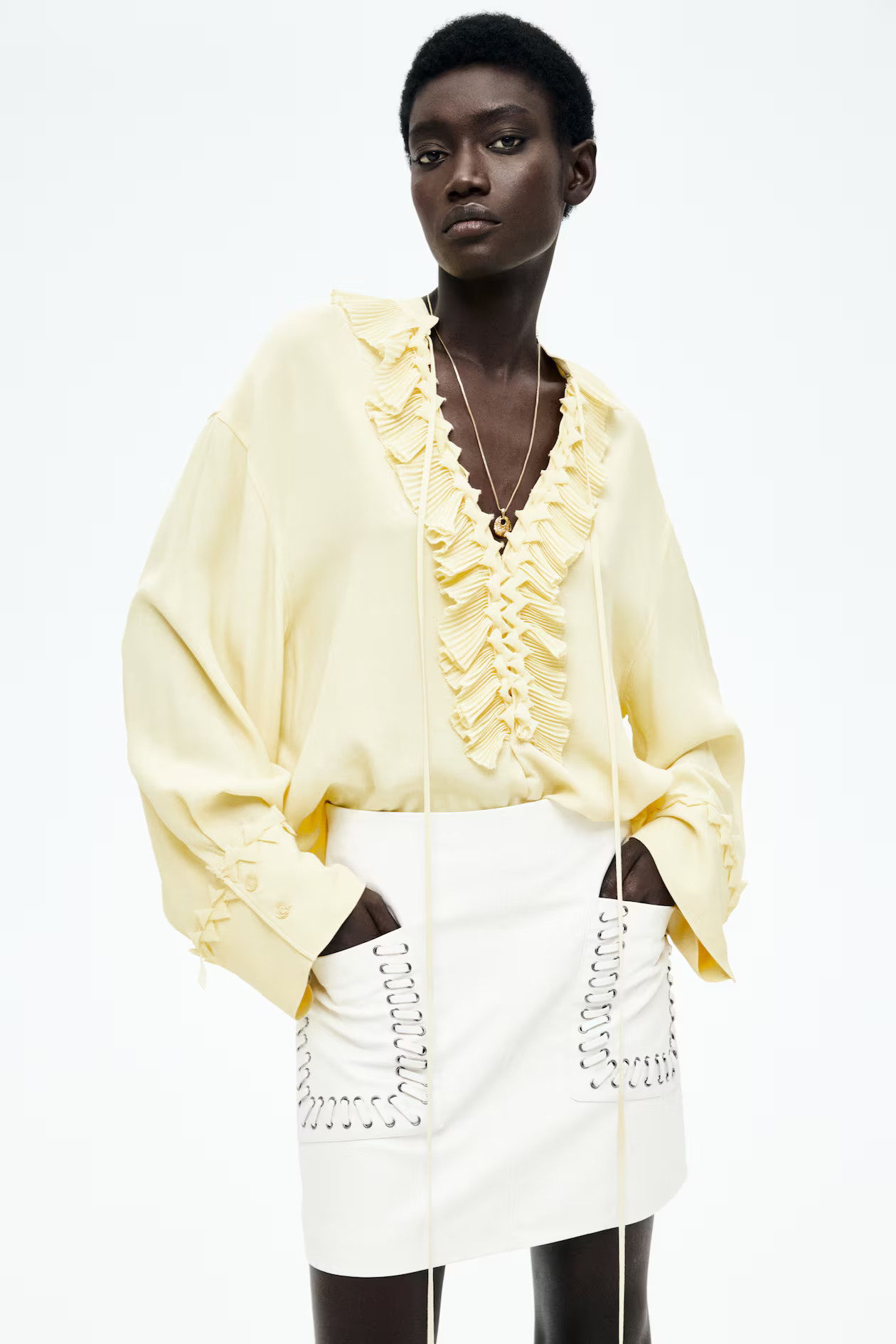 Coated Mini Skirt | H&M (US + CA)