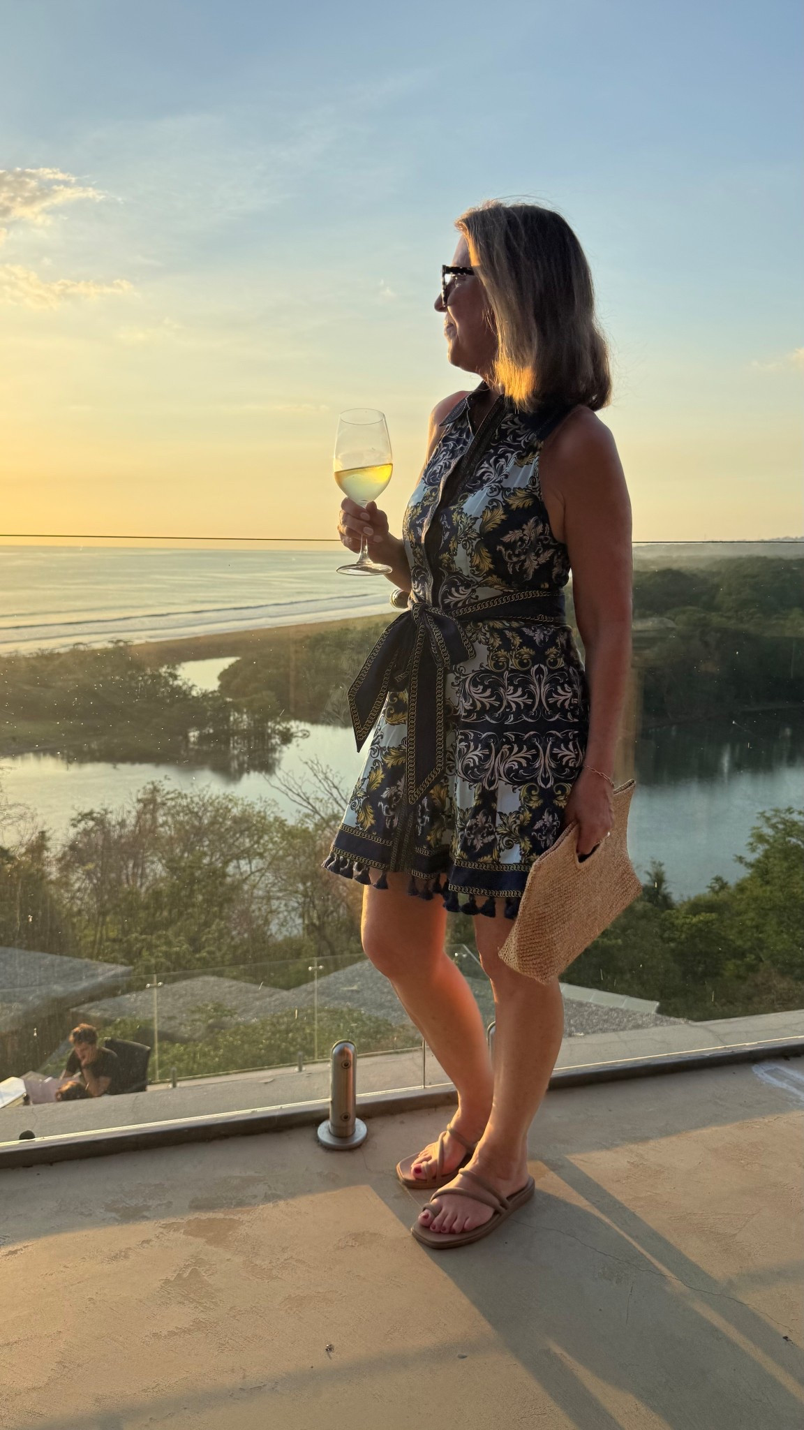 Sunset dinner. I love this dress. I'm wearing a size 2. Shoes fit tts, I'm wearing size 6. 

Costa Rica, dress, vacation dress, petite. 

#LTKTravel #LTKMothersDay #LTKOver40