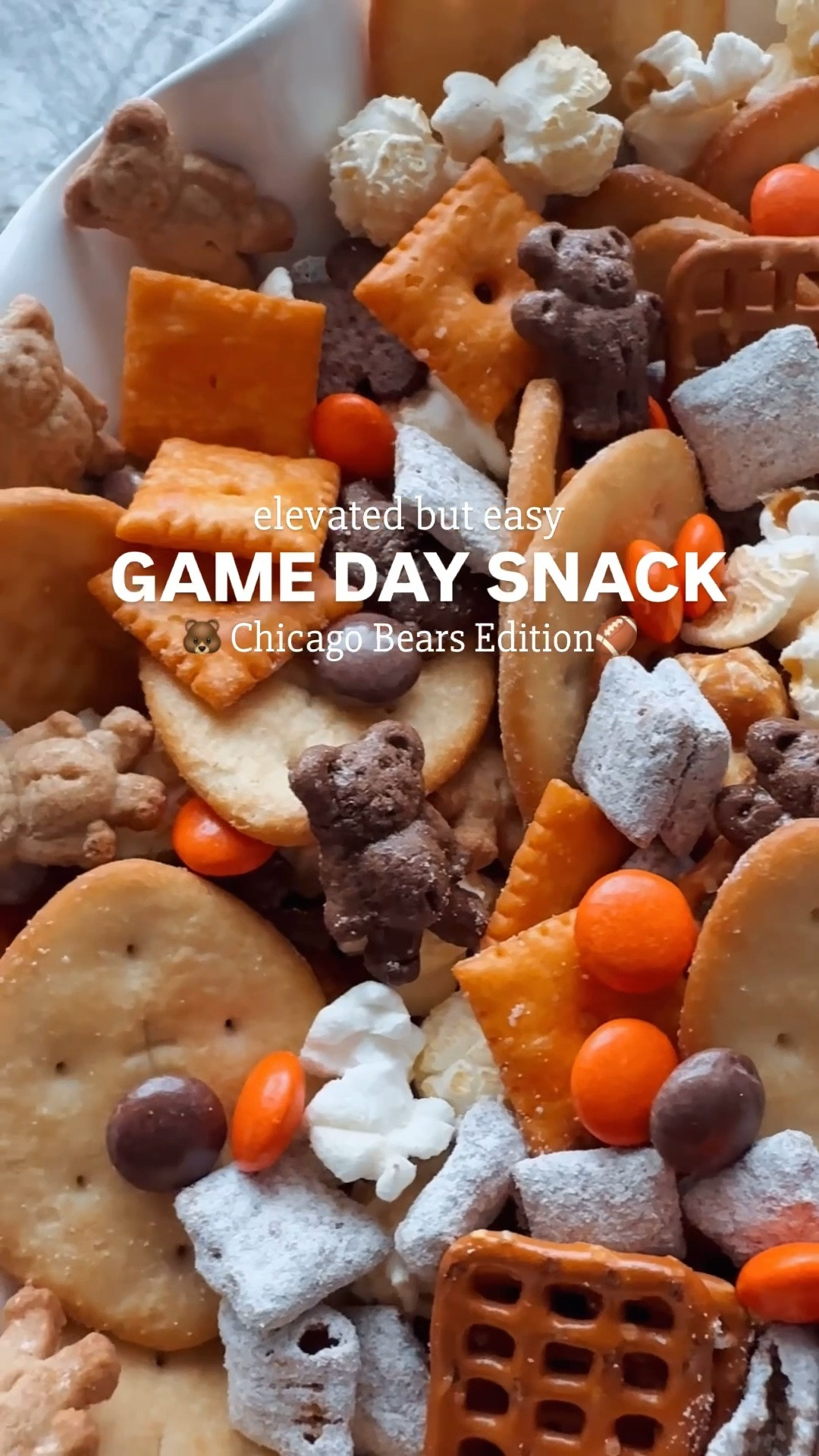Chicago Bears snack mix for football game Sunday night! The perfect little football snack mix for playoff season! 🏈🐻

Details in my Instagram reel caption! @thisisourbliss 

Game day, entertaining idea, snack idea, hosting ideaas

#LTKfoodie #LTKSaleAlert #LTKHome