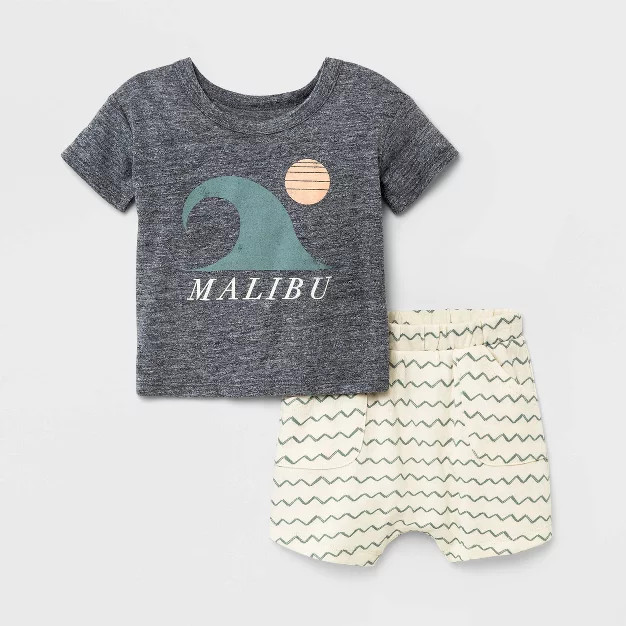Grayson Mini Baby Boys' 2pc 'Malibu' Top & Shorts Set | Target