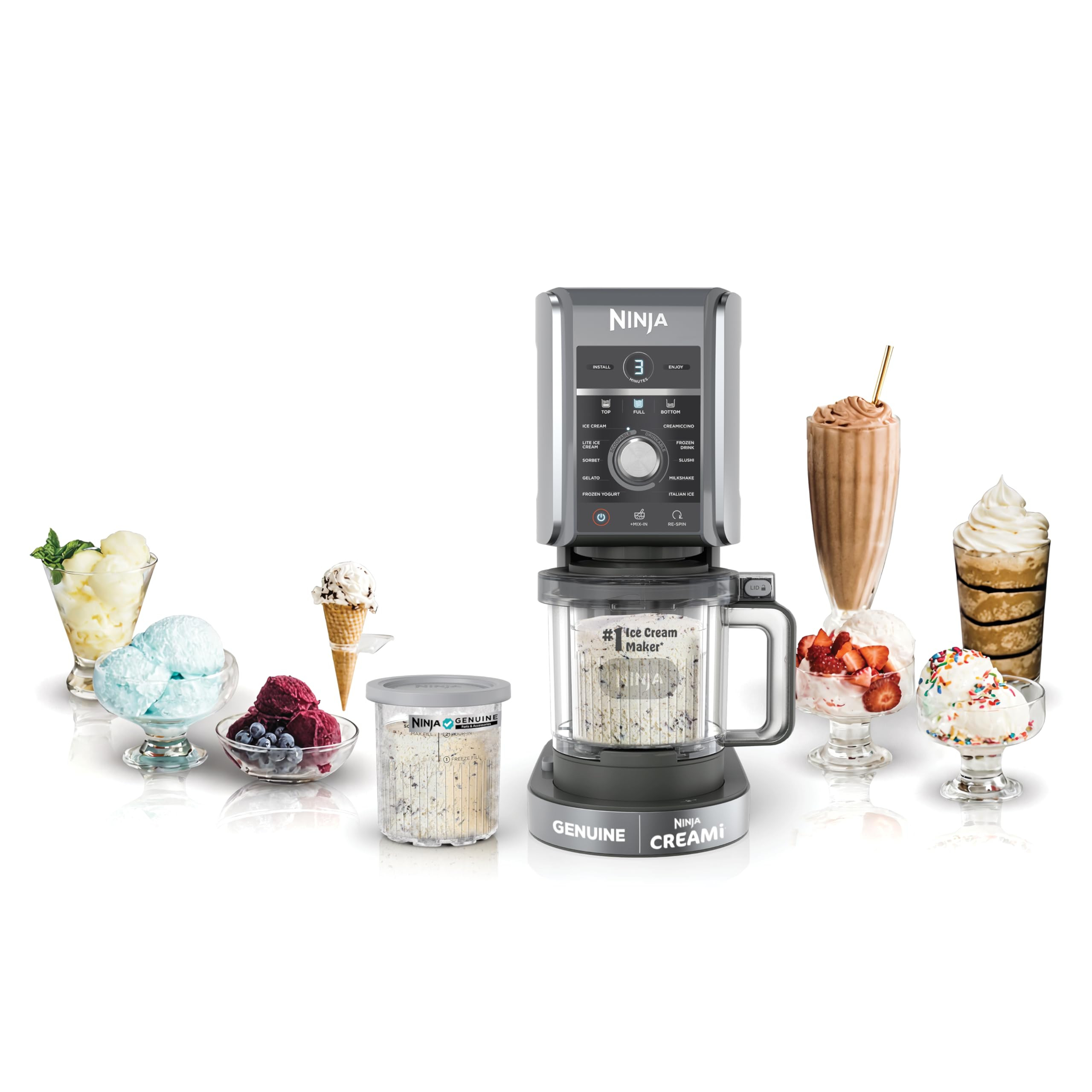 Ninja CREAMi Deluxe Ice Cream & Frozen Treat Maker for Ice Cream, Sorbet, Milkshakes, Frozen Yogu... | Amazon (US)