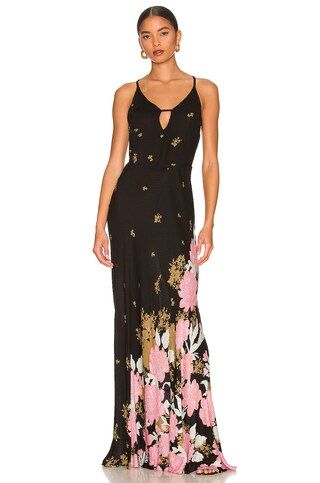 Free People Get To You Printed Maxi in Black Combo from Revolve.com | Revolve Clothing (Global)