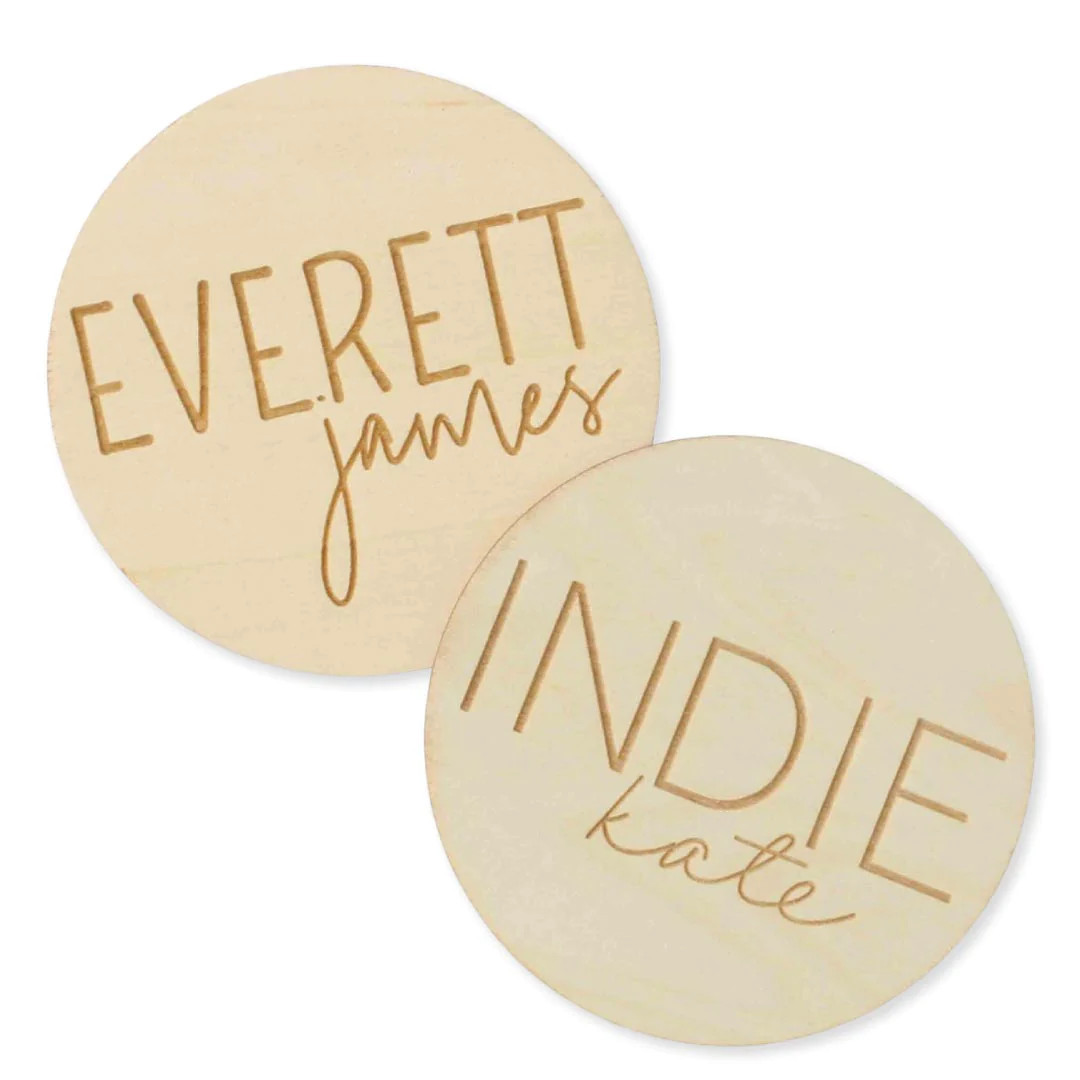 Personalized Wood Announcement | Block | Caden Lane