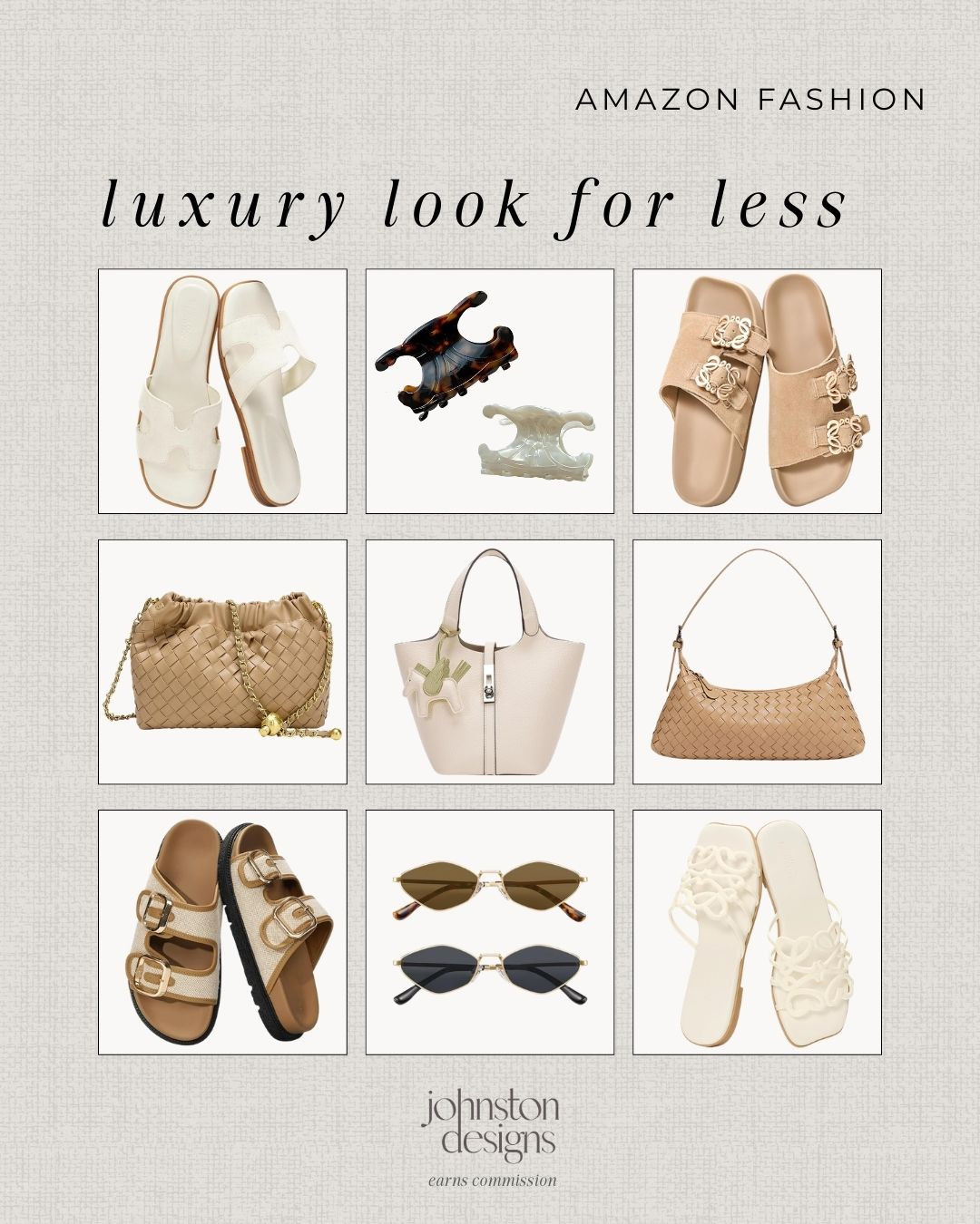 Amazon fashion finds that give a luxury look for less with chic bags, sandals, and everyday accessories. ✨

Amazon fashion finds, luxury look for less, Amazon designer dupes, woven handbag Amazon, neutral handbags, Amazon sandals women, chic summer accessories, affordable luxury fashion, Amazon sunglasses women, trendy hair claw clips, everyday designer inspired style, neutral fashion accessories, Amazon style finds 

 #LTKootd