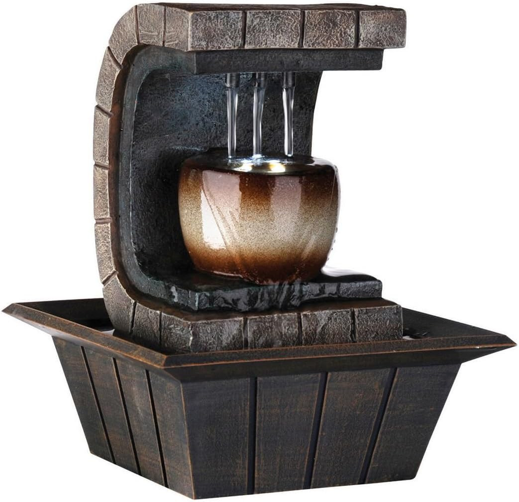 Meditation Fountain with LED Light for Home & Office Decor - Zen Water Feature for Relaxation & F... | Amazon (US)