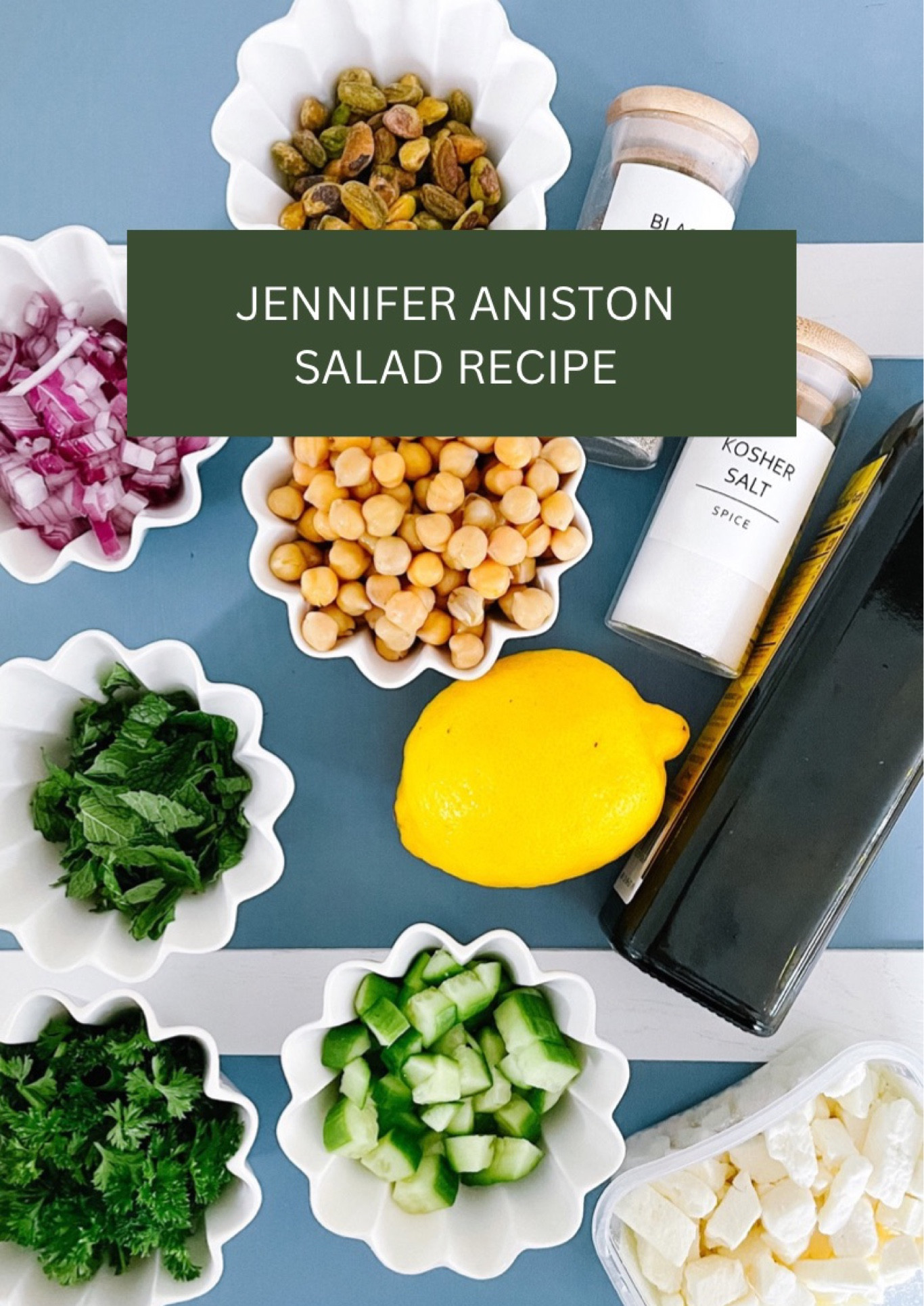 #sponsored | Let's make the famous salad Jennifer Aniston ate everyday on the set of FRIENDS!

It's super simple to make, delicious, packed with protein and can stay in the fridge for about five days.

For this recipe, you'll need quinoa, cucumber, parsley, mint, red onion, pistachios, chickpeas, feta cheese and lemon, olive oil and salt and pepper for the dressing.

With @walmart Online Grocery service, you can save time by having their personal shoppers do the hard work for you! New customers can use promo code TRIPLE10 to save $10 off of your first three pickup or delivery orders. $50 min. Restrictions & fees apply. 