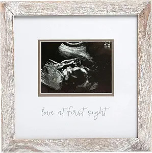 Pearhead Love at First Sight Rustic Sonogram Photo Frame, Baby Ultrasound Keepsake Picture Frame,... | Amazon (US)