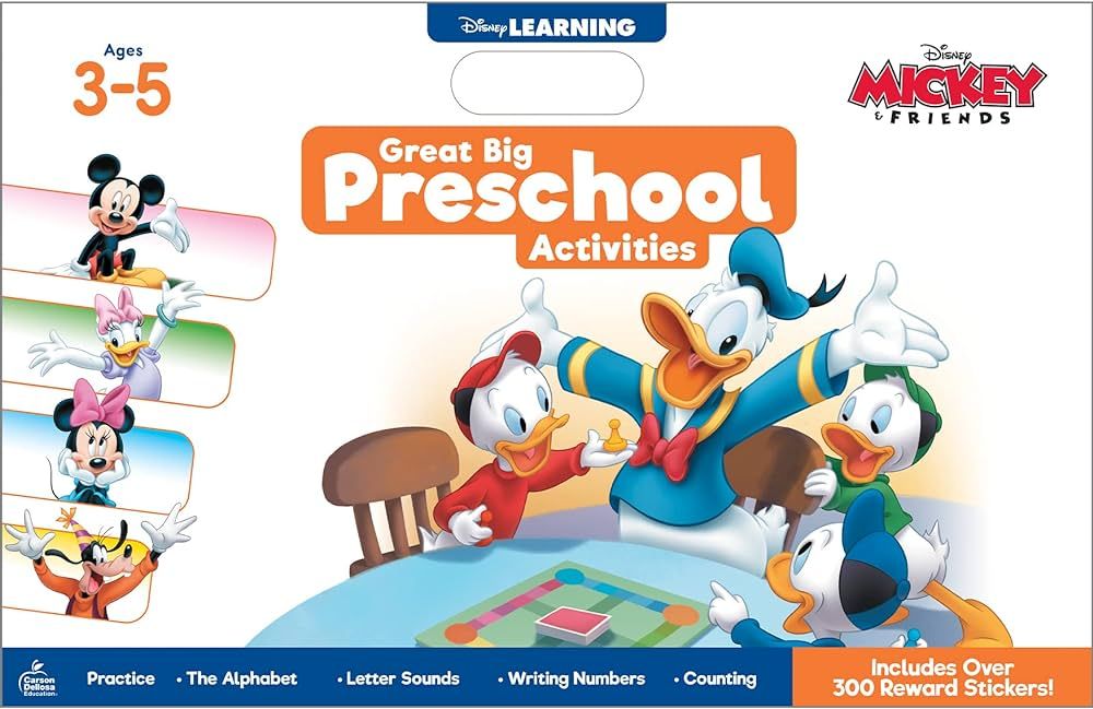 Disney Learning Great Big Preschool Activities―Large Math and Phonics Activity Book, Letters, S... | Amazon (US)